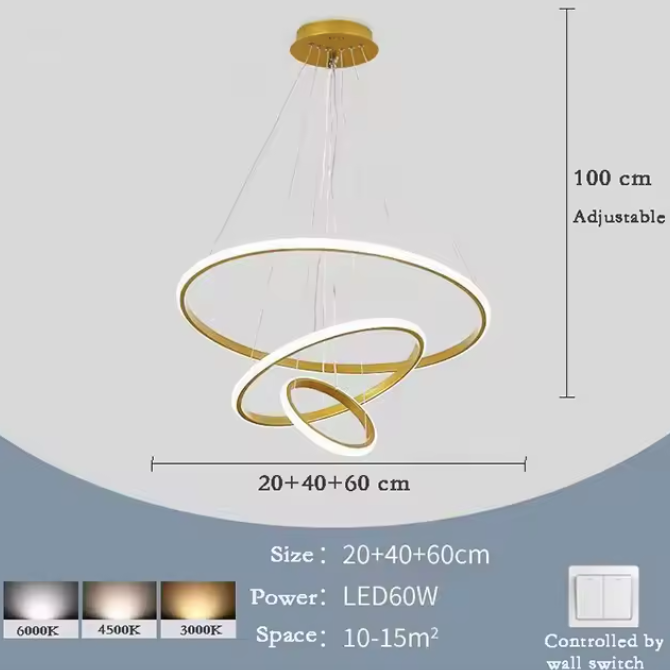 Lâmpada Nordic Dourado