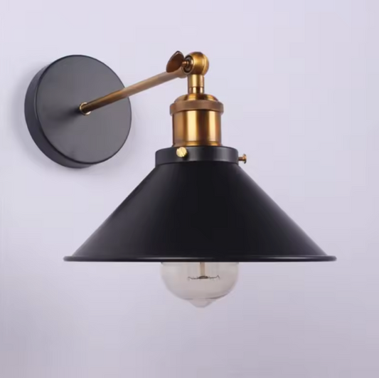 Lâmpada Retro de Parede Preto